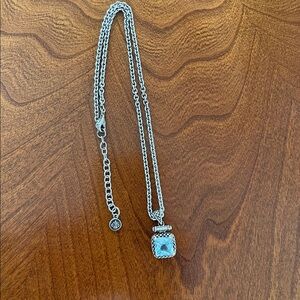 Andrea Candela Sterling necklace with blue topaz, diamonds 18k - like Yurman